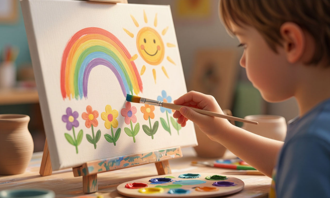 child painting